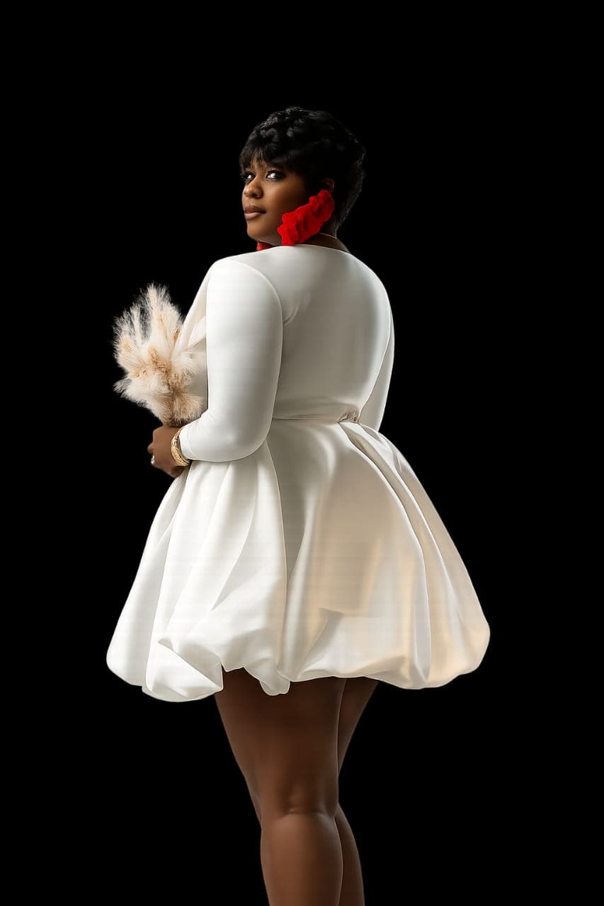 Pearl Puff Cocktail Dress
